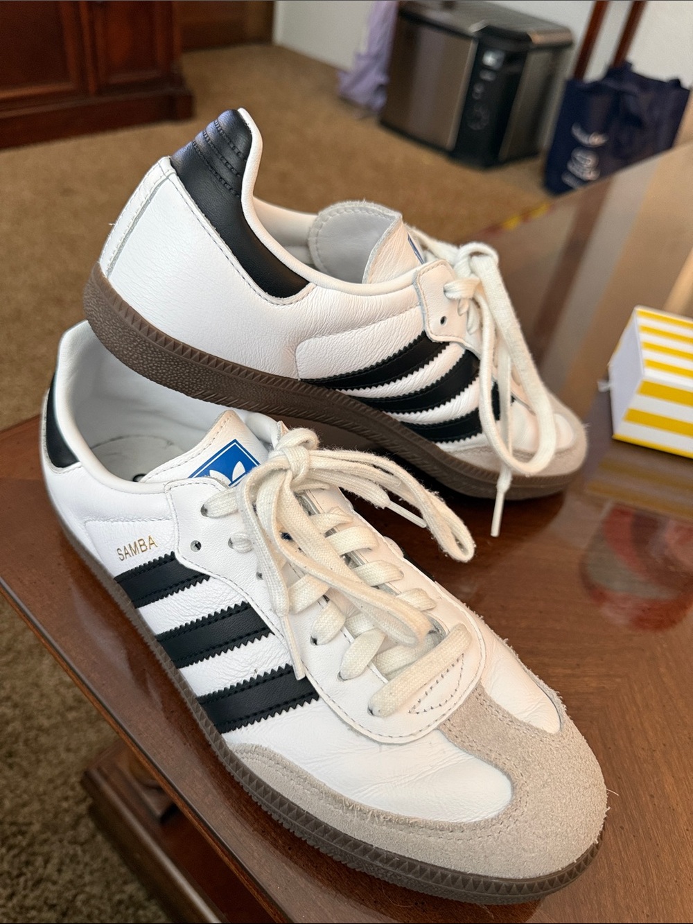 adidas Samba Leather Sneakers - White / Black / Gum